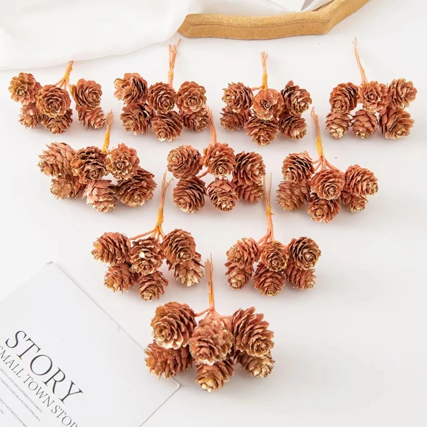 3/6 Uds. Plantas artificiales de piña falsa decoración de árbol de Navidad accesorio de corona decoración de la habitación del hogar de la boda regalo fotografía Prop