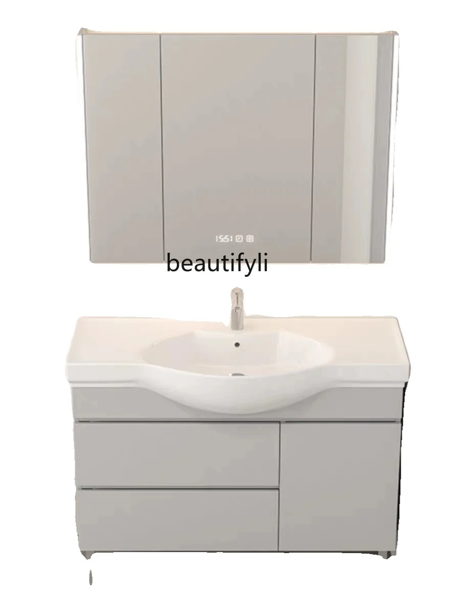 

Narrow and Small Size Big Belly Basin Bathroom Cabinet Combination Bathroom Wash Basin Small Apartment