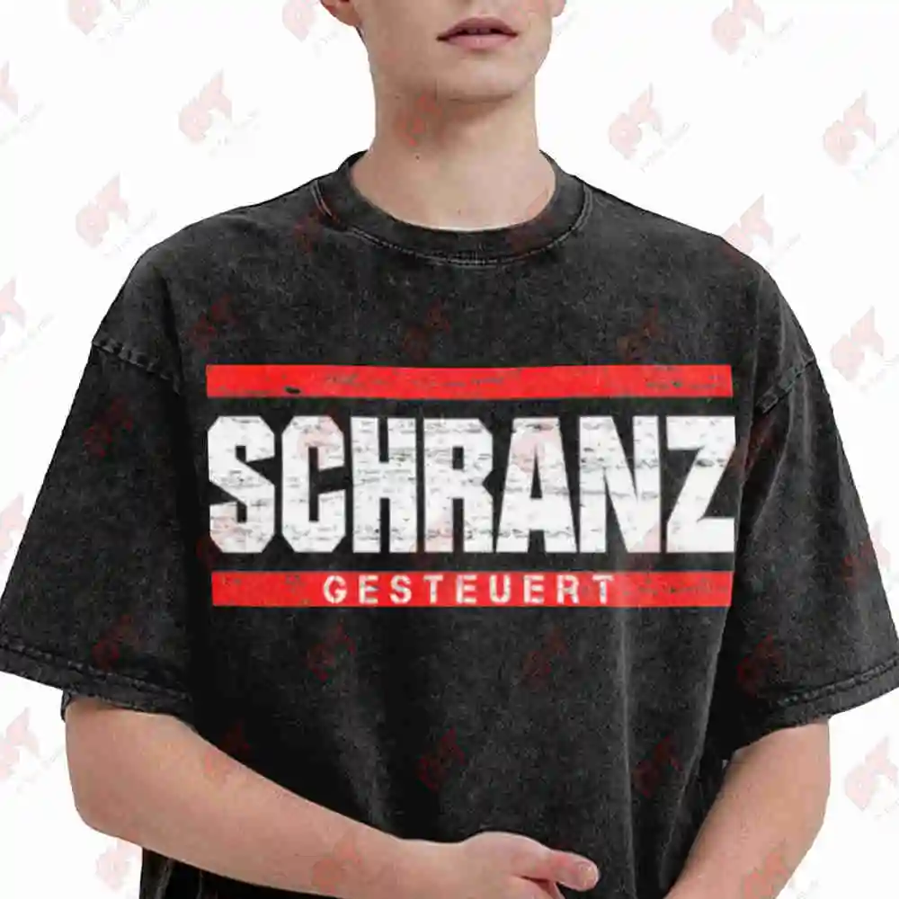 Schranz Techno Rave Festival Vintage Washed Tee Pure Cotton T-Shirt