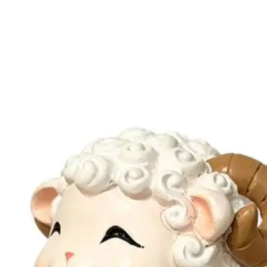 Functional Resin Lamb Flowerpot for Small Indoor Plants Designed to Fit Naturally Into Modern Apartment and Layouts