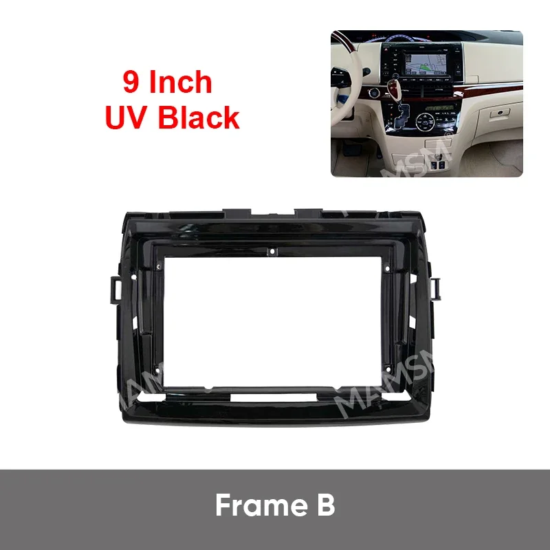 طقم إطارات راديو السيارة لتويوتا بريفيا/إستيما/تاراجو 2006 9 بوصة حامل وحدة التحكم المركزية ستيريو تلقائي فآسيا تقليم الحافة غطاء