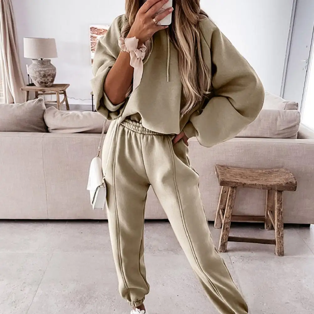 Women Hooded Tracksuit Sports 2 Pieces Set Streetwear Sweatshirts Pants Suit Casual Sweatpants Trousers Outfits Autumn 2023