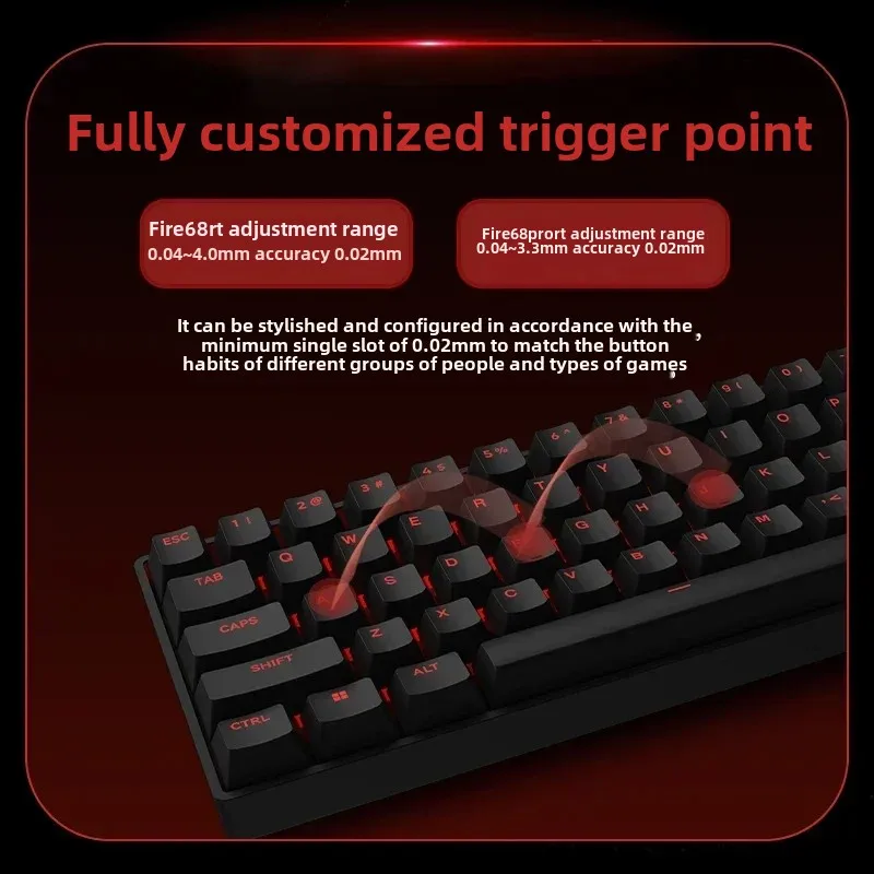 MADLIONS fire68 Ultra sports magnetic axis keyboard full key hot swappable good-looking react quickly quick trigger gift 68keys