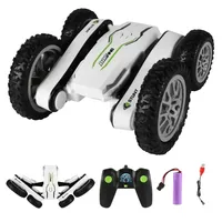 kawaii cool stuff:hot style 2.4G remote control car,2-side stunt car model cool lights,360° rotation rc car,kids toys,funny gift