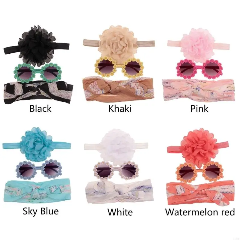 49 vintage bloemenhoofdbanden en zonnebrillen geknoopte kopwinning voor kinderen meisjesjongens