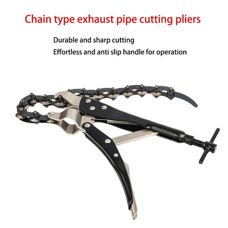 Auto Chain Cutter Chain Exhaust TubePipe Cutter Multi Wheel Blade Tail Pipe Cutter Automotive Exhaust Tailpipe Chain Cutter Tool