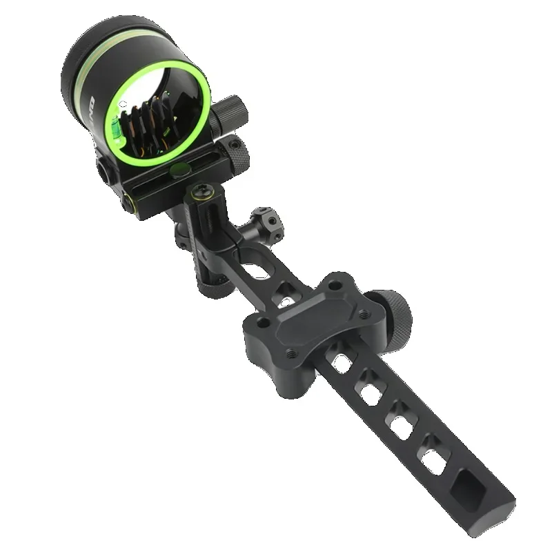 The composite bow sight comes with an adapter that can be installed with a lens sight