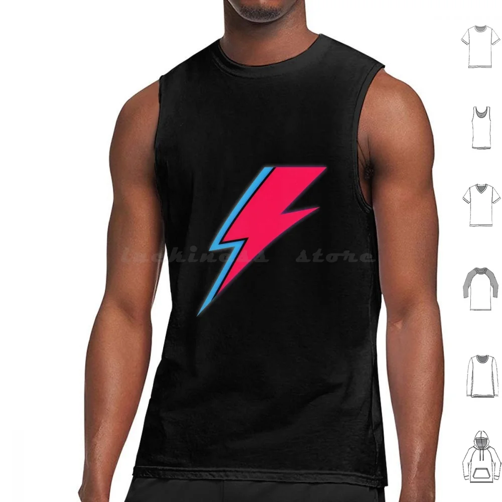 Bolt Lightning Mark Tank Tops Print Cotton Space Oditty Legend Glam Thunder Non Binary Band Ashes Rebel Music Top Selling