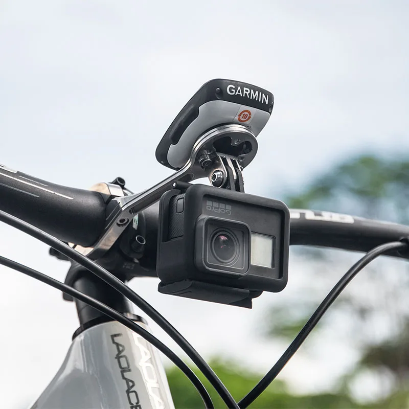 Uchwyt na przednią kierownicę do komputera rowerowego Rozszerzony przedni stojak Adapter wspornika kamery do Garmin/Bryton/Wahoo