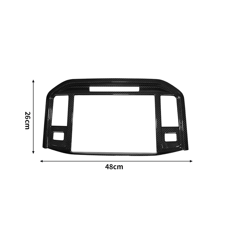 For Ford F-150 F150 2021+ Real Dry Carbon Car Dashboard Navigation Cover Panel Trim Interior Accessories