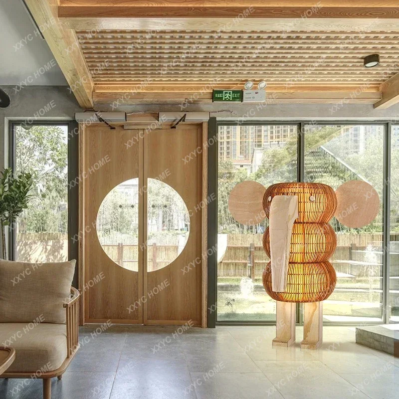 Original Designer Elephant Floor Lamp, simples e moderno, Hotel Hall Club Lâmpada Decorativa