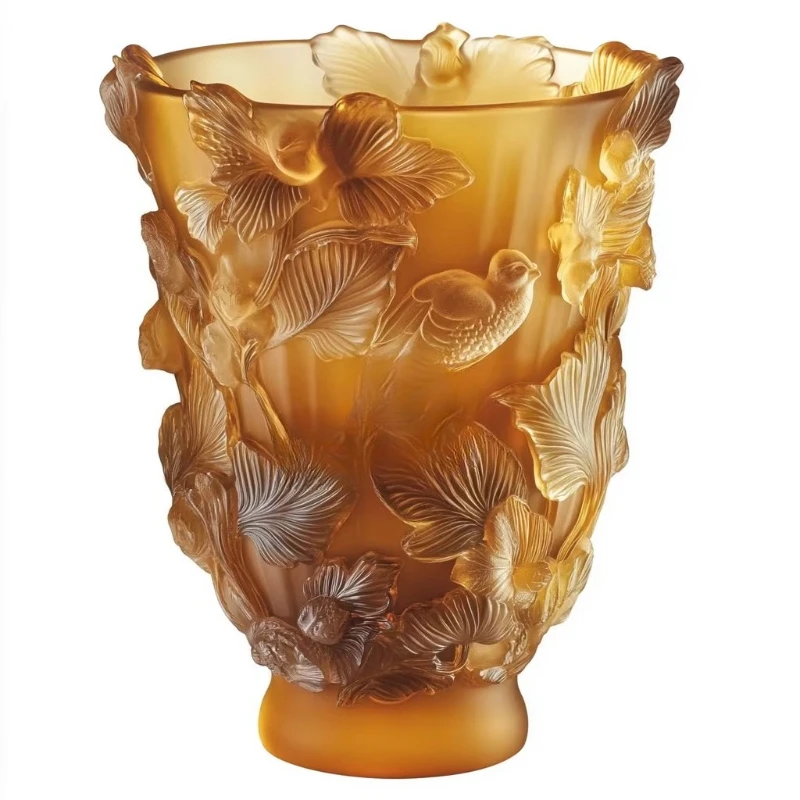 

Hand-carved home decoration, crystal glass vase