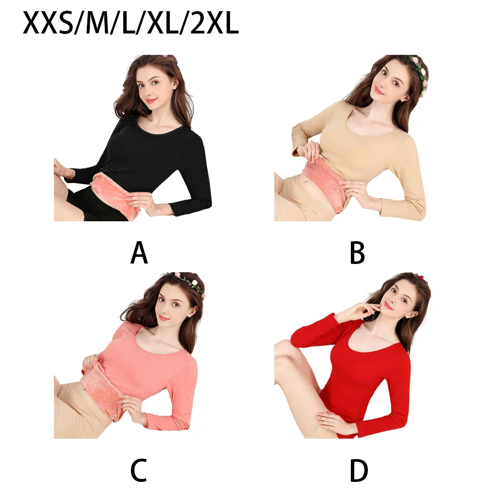 Women Thermal Underwear Cold Weather Basic Top Long Sleeve Base Clothing