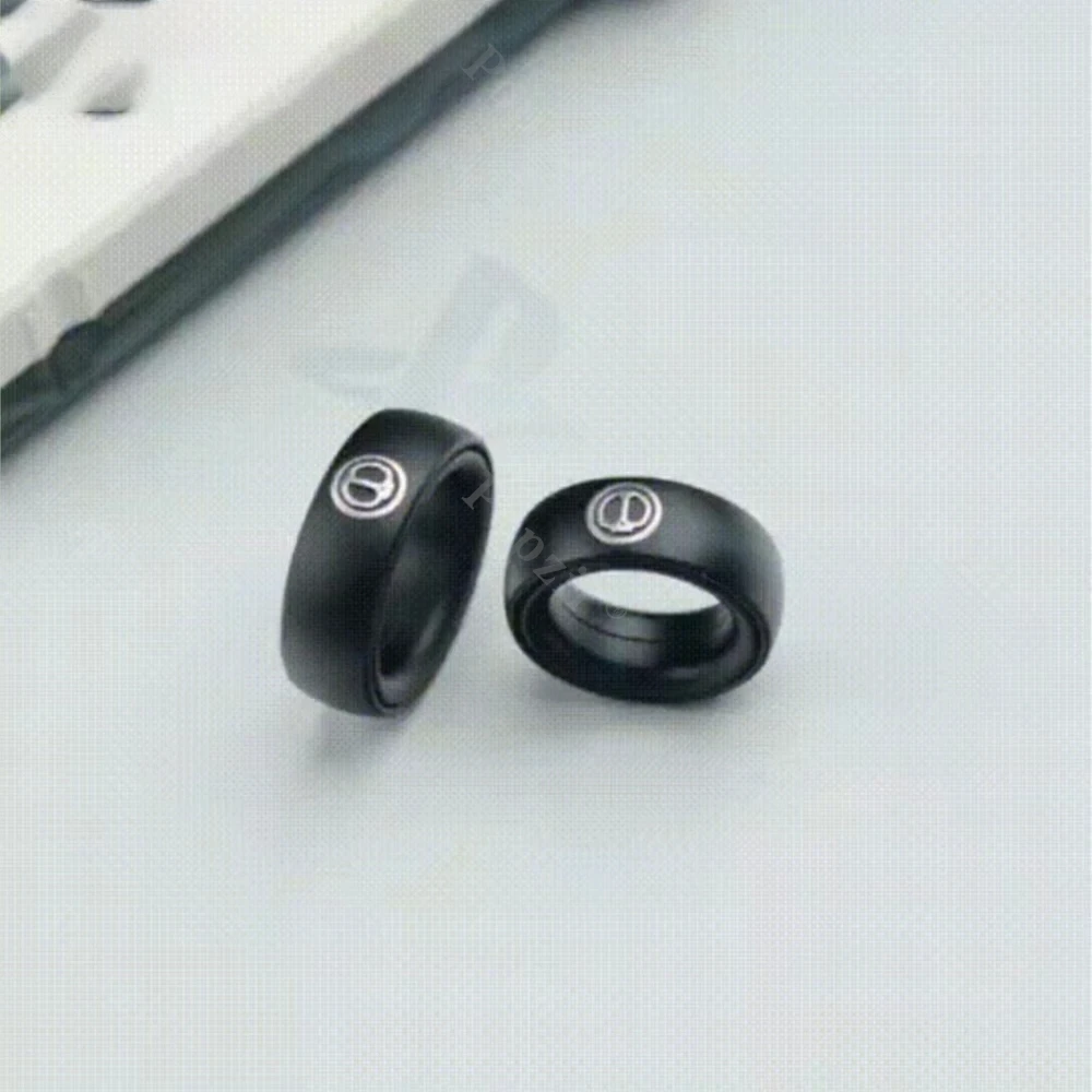 LAUTIE Aluminium Zwarte Monteur I Magnetische Ratel Dunner Ring Spinner Volwassenen Stress Relief Speelgoed Cool Gadget Angst Speelgoed