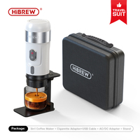HiBREW Portable Coffee Machine for Car & Home,DC12V  Expresso Coffee Maker Fit Nexpresso Dolce  Pod Capsule  Coffee Powder H4A W