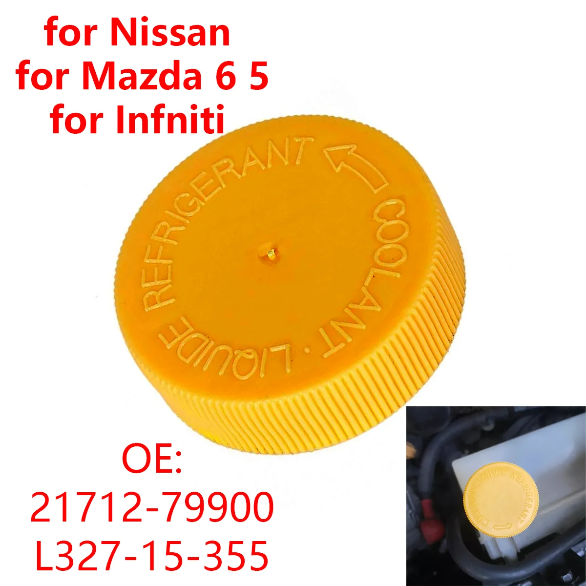 Car Radiator Coolant Overflow Reservoir Tank Cap 2171279900 for Nissan X-Trail Patrol Navara for Infniti G25 G35 FX3 for Mazda 6