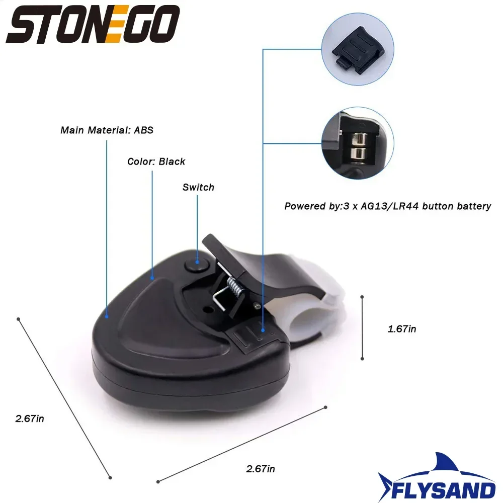 حساسة الإلكترونية الصيد إنذار مؤشر LED في الهواء الطلق الجرس الأسماك لدغة تنبيه جرس لينة المطاط كليب الصيد رود #6