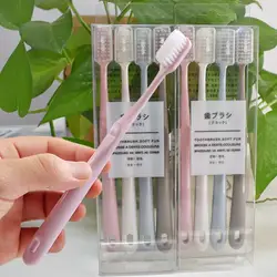 Tooth Brushes 4Pcs Universal Comfortable Grip Multifunctional  Soft Bristle Small Head Toothbrushes Household Supplies