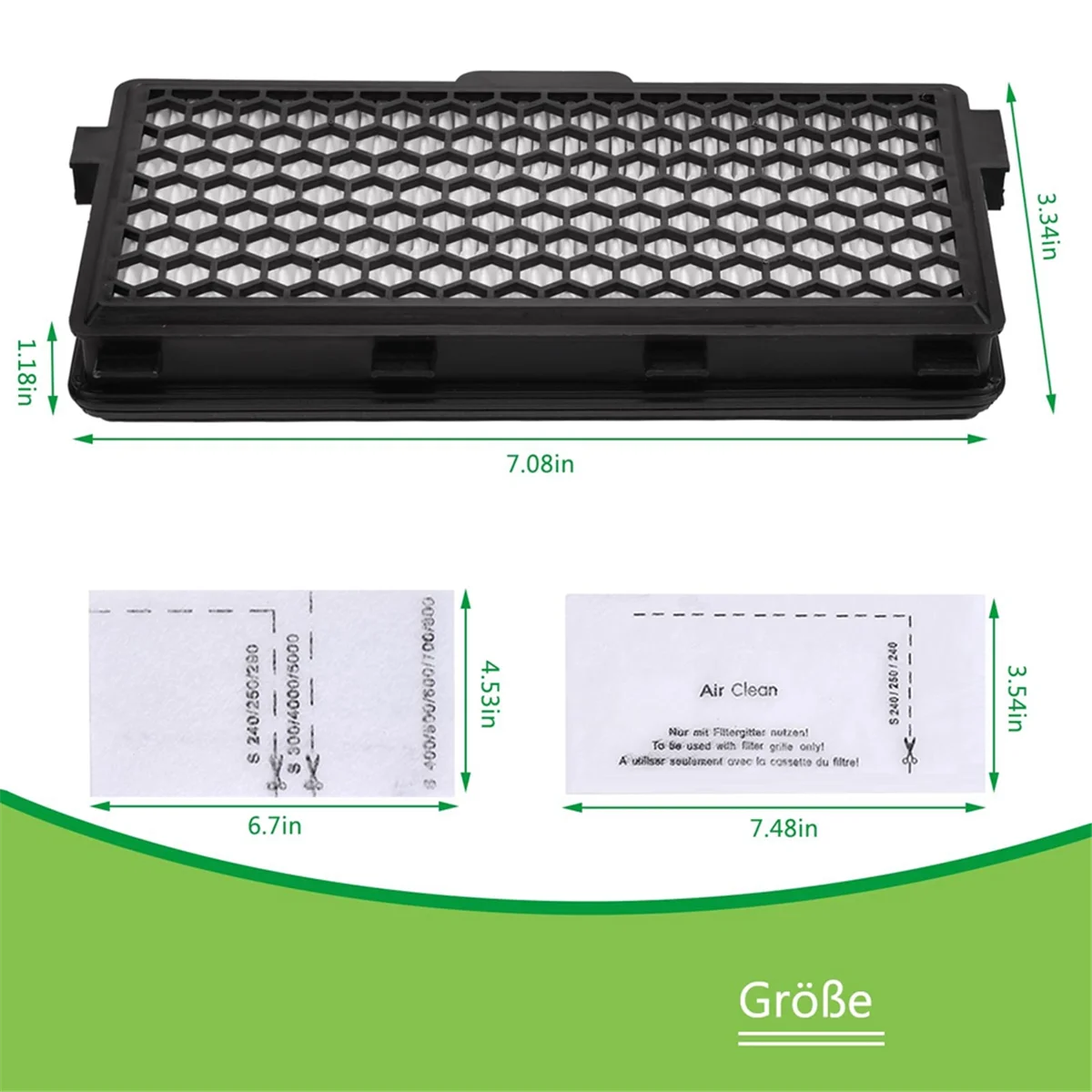 مجموعات من المرشحات البديلة للمكنسة الكهربائية Miele Compact C1 & C2، كاملة C2 وC3، S8340، مرشحات HEPA