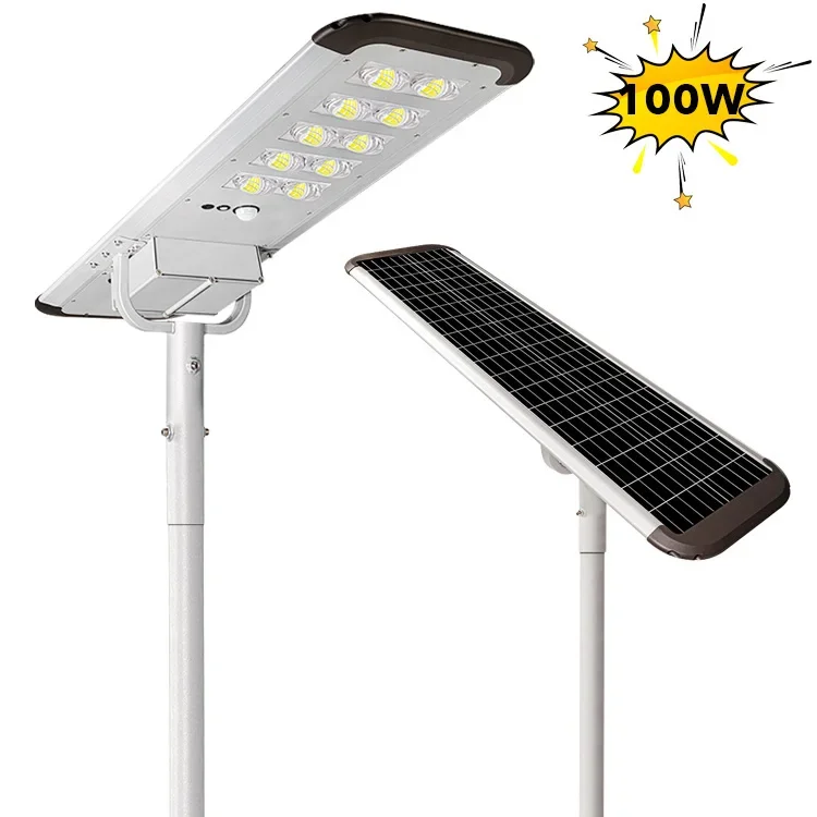 High Efficiency 3 Rainy Days Backup IP65 Integrated LED Solar Street Light 40w 60W 100w With MONO Panel LiFePO4 Battery