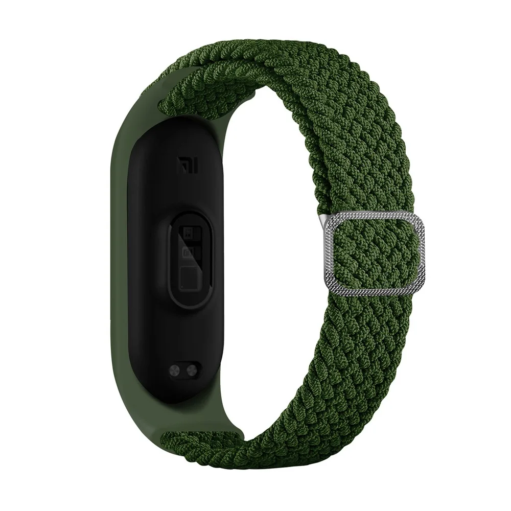 Elastic Nylon Strap for Xiaomi Mi Band 7 6 5 4 3 Bracelet Adjustable Wristband for Mi Band 6 5 NFC Mi Band 4 3 Smart Watch Strap