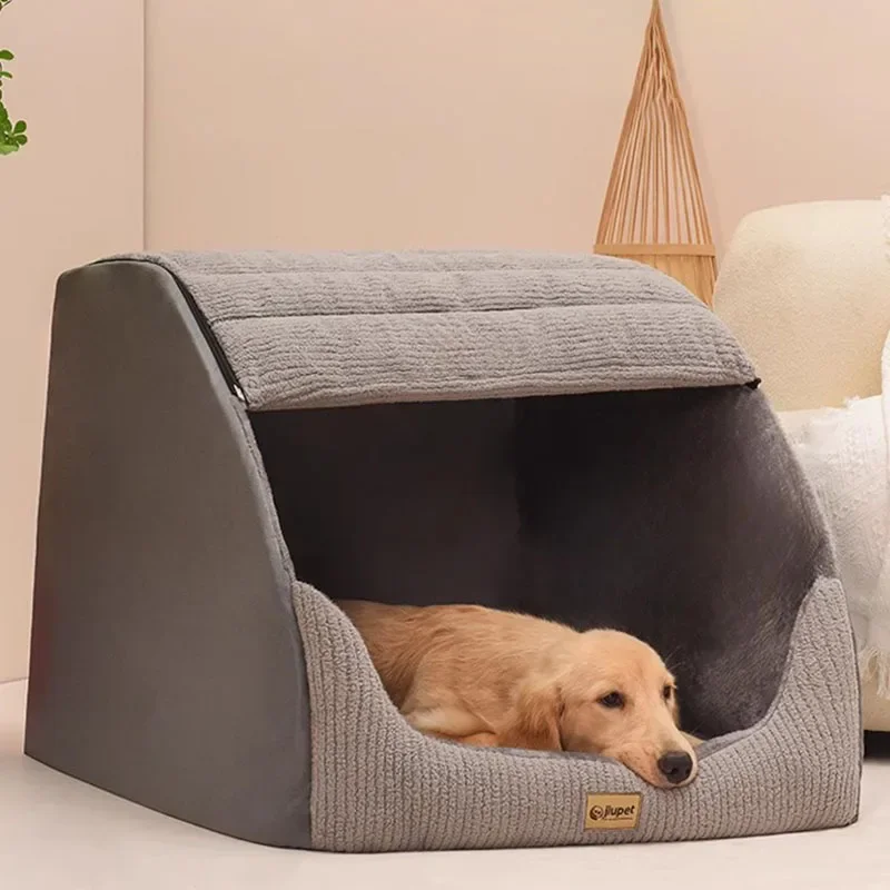 

Fluffy Washable Pet Tent Cave Bed Removable Hood Cozy Blanket Kennel Dog House Indoor Large Niche Pour Chien House Accessories