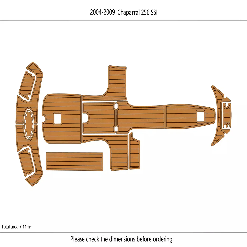 

2004-2009 Chaparral 256 SSI Кокпит Плавательная платформа Лук 1/4 "6 мм Поло из пенопласта EVA Морское полы Тиковая яхта Лодка морские аксессуары