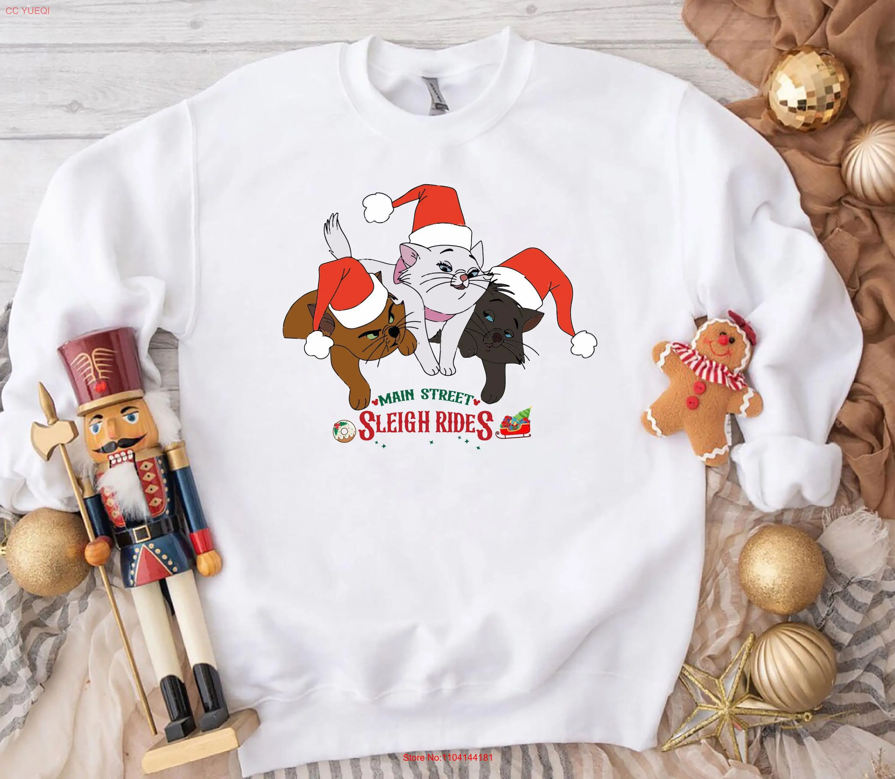 Merry Christmas Sweater SweaT T Shirt Jumper Jumpers For Women Santa Rain deer Snow Man Sleigh Rides SWT