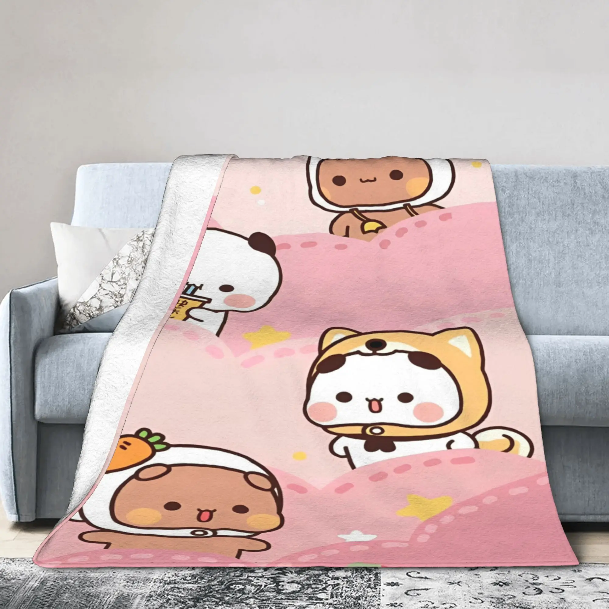 

Bubu and Dudu Kawaill Couple Bears Blankets Fleece Relax Super Soft Throw Blankets for Bedding Bedspreads