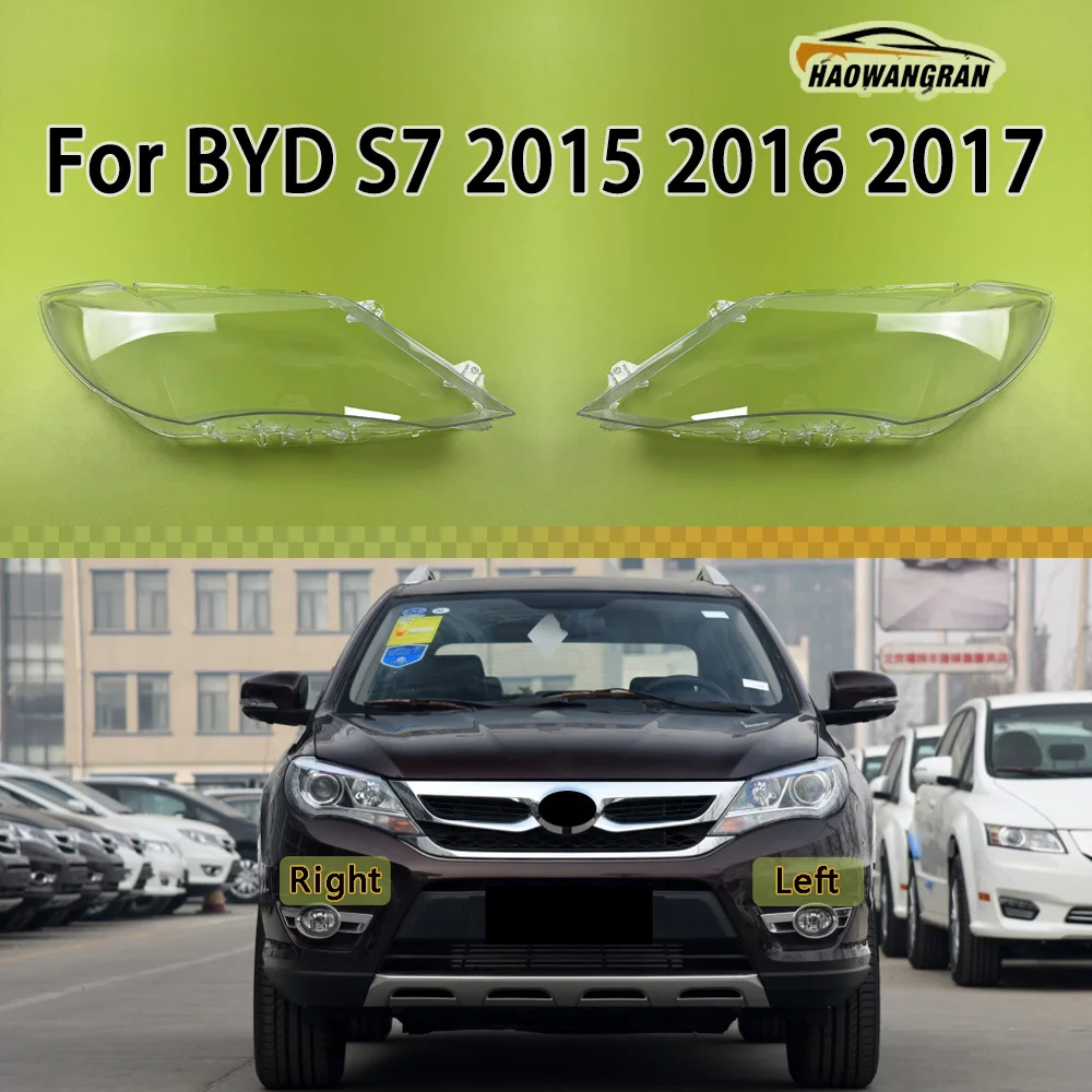 

For BYD S7 2015 2016 2017 Front Headlight Cover Transparent Lamp Shade Headlamp Shell Lens Plexiglass Replace Original Lampshade