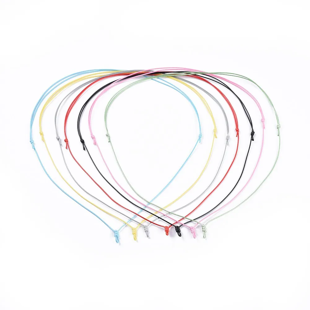 

50pcs Adjustable Korean Waxed Polyester Cord Necklace Making Multiple Colors For Handmade DIY Jewelry Findings Accessories