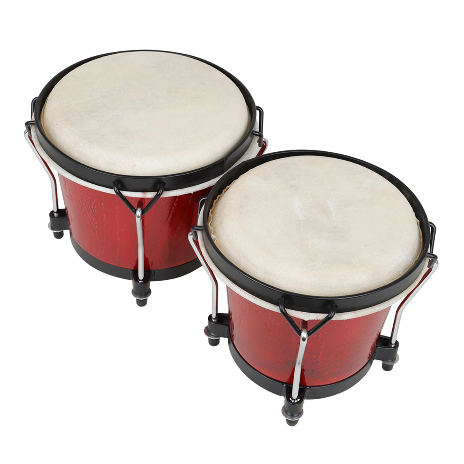 6\'\' 7\'\' Djembe Bongo Drum Percussion Bongo Drum Solid Wood Clear Sound Starter Drummer Lovers Musical Rhythm Toys Kids Gifts