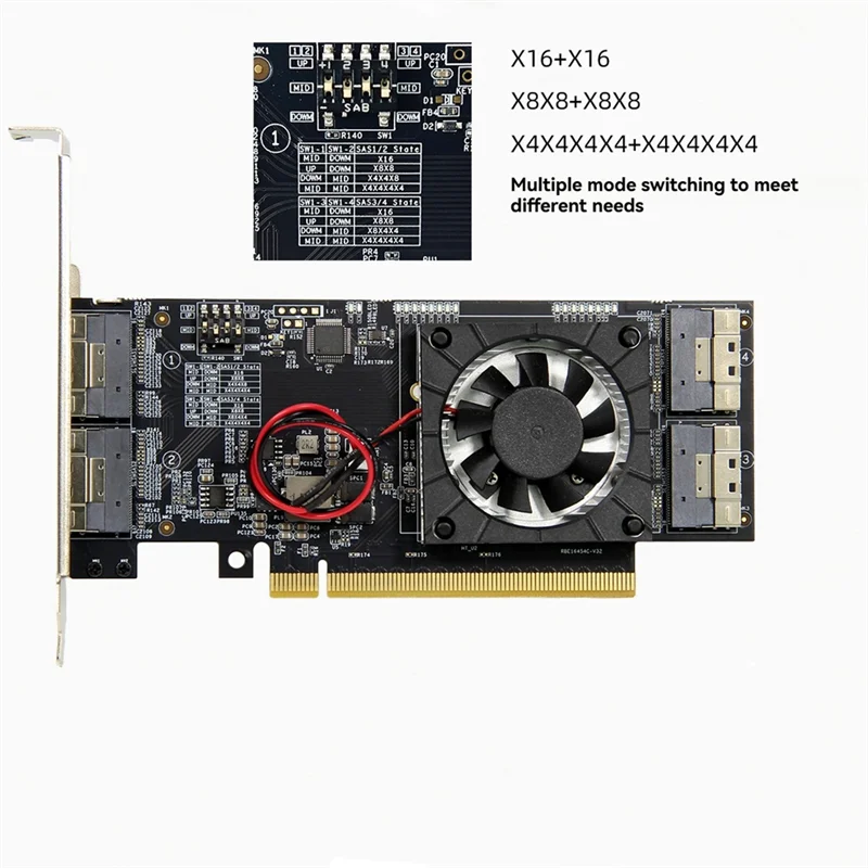 

SB-PLX8749 Внешняя видеокарта Карта расширения Pcie без разделителей M.2 Nvme SSD U. 2-встроенный совместимый модуль