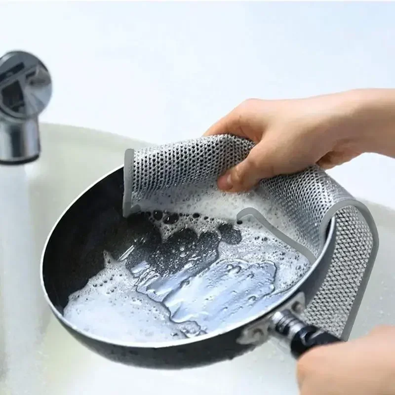 1/5/10/20/30/40pcs Single-layer Silver-threaded Wet Wipes, Household Kitchen Stove Dishwashing Cloths