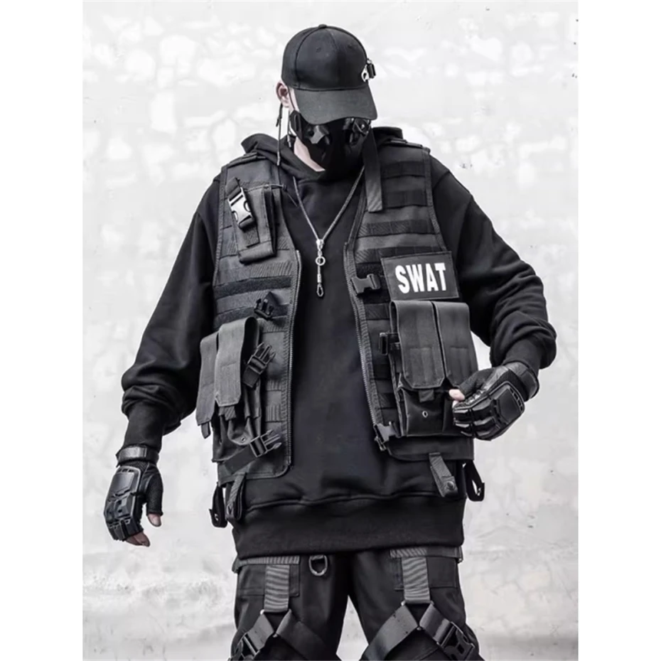 

Тактический жилет-карго, мужской жилет с несколькими карманами, уличные куртки без рукавов, пальто, мужские пальто, весна-лето 202, повседневный жилет, пальто, мужская одежда