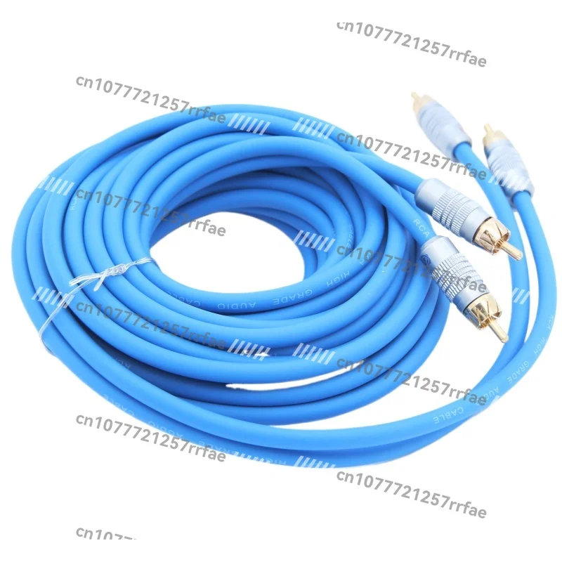 5 meters pure copper car audio modified subwoofer connected to power amplifier signal cable audio cable RCA