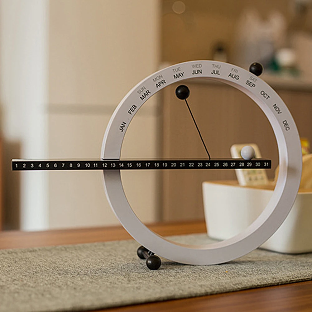 

Вечный календарь с магнитным шаром и датой недели месяца, креативный настенный календарь, декор настольного календаря для украшения спальни