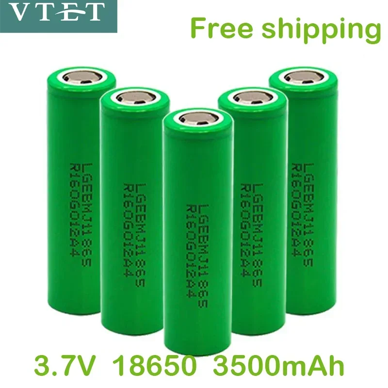 1-10PCS 100% Original MJ1 3.7 v 3500 mah 18650 Lithium Rechargeable Battery For Flashlight batteries for LG MJ1 3500mah battery