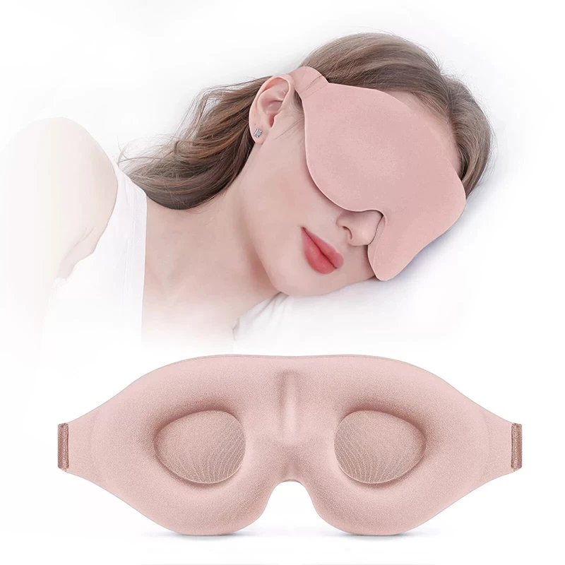 3D-Schlafmaske, Lichtblockierende Schlafmaske für die Augen, Weiche Schlafhilfe-Augenmaske für Reisen, Augenschutz, Atmungsaktive Schlafmaske für die Nacht