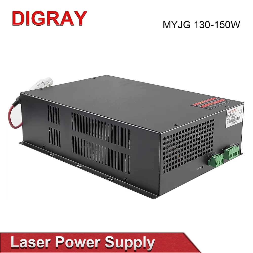 DIGRAY 130w CO2 Laser Power Supply MYJG-150W Suitable For 130~150w CO2 Engrag And Cutting Machine Glass Tube