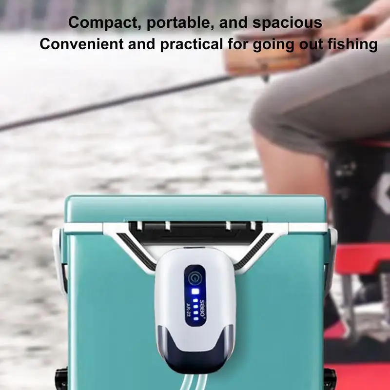 Aquarium Oxygen Air Pump 120hour Compressor Fish Air Pump Tank USB Charging Portable Exhaust Ultra Mute Outdoor Fishing