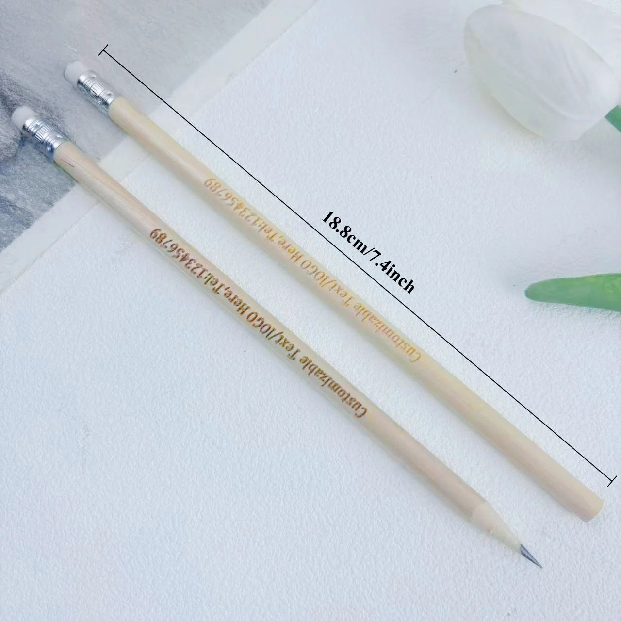 30/50/90Pcs HB Graphite Customizable Pencils with 0.5mm Eraser Smooth Wooden Lead Non-Bleed for Drawing Sketching Writing
