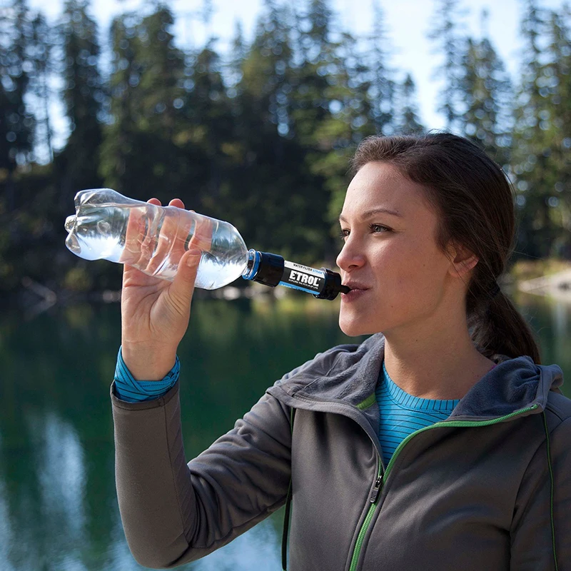 Filtro dell'acqua da esterno per campeggio ed escursionismo