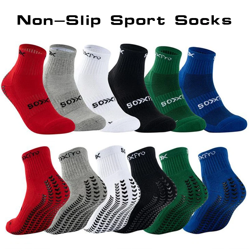 Men's Short Football Socks Towel Bottom Breathable Non-Slip Novelty Soccer Socks Running Training Anti Slip Sport Socks