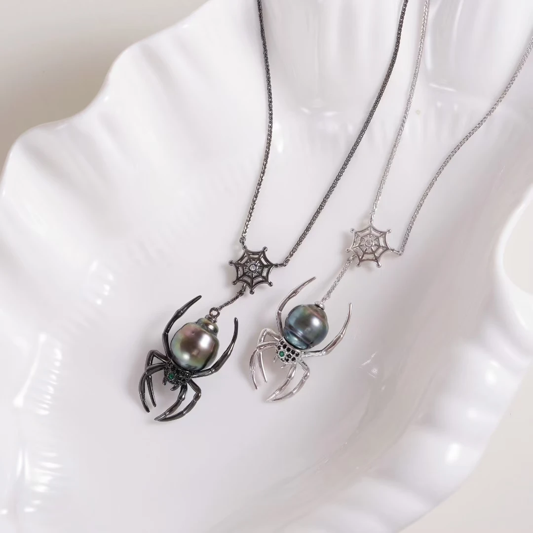 Spider 925 Sterling Silver Necklace Mountings Findings Jewellery Mounts Parts Fittings Accessories for 11-12mm Pearls 3pcs/lot