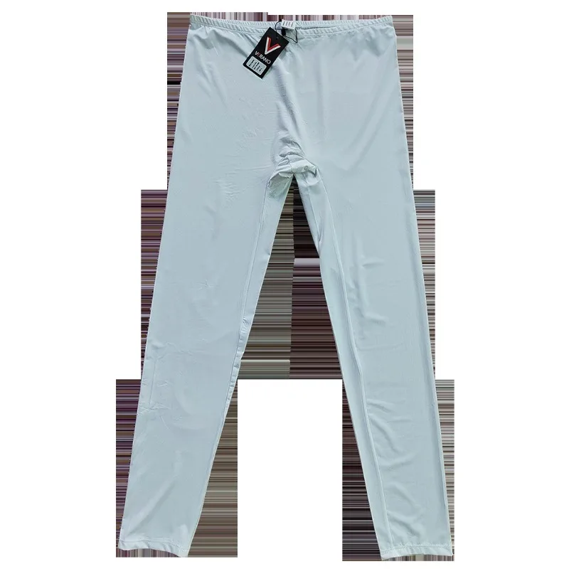 

Solid color trousers, European size ultra-thin ice silk trousers, men's home casual trousers, transparent sweatpants CH03