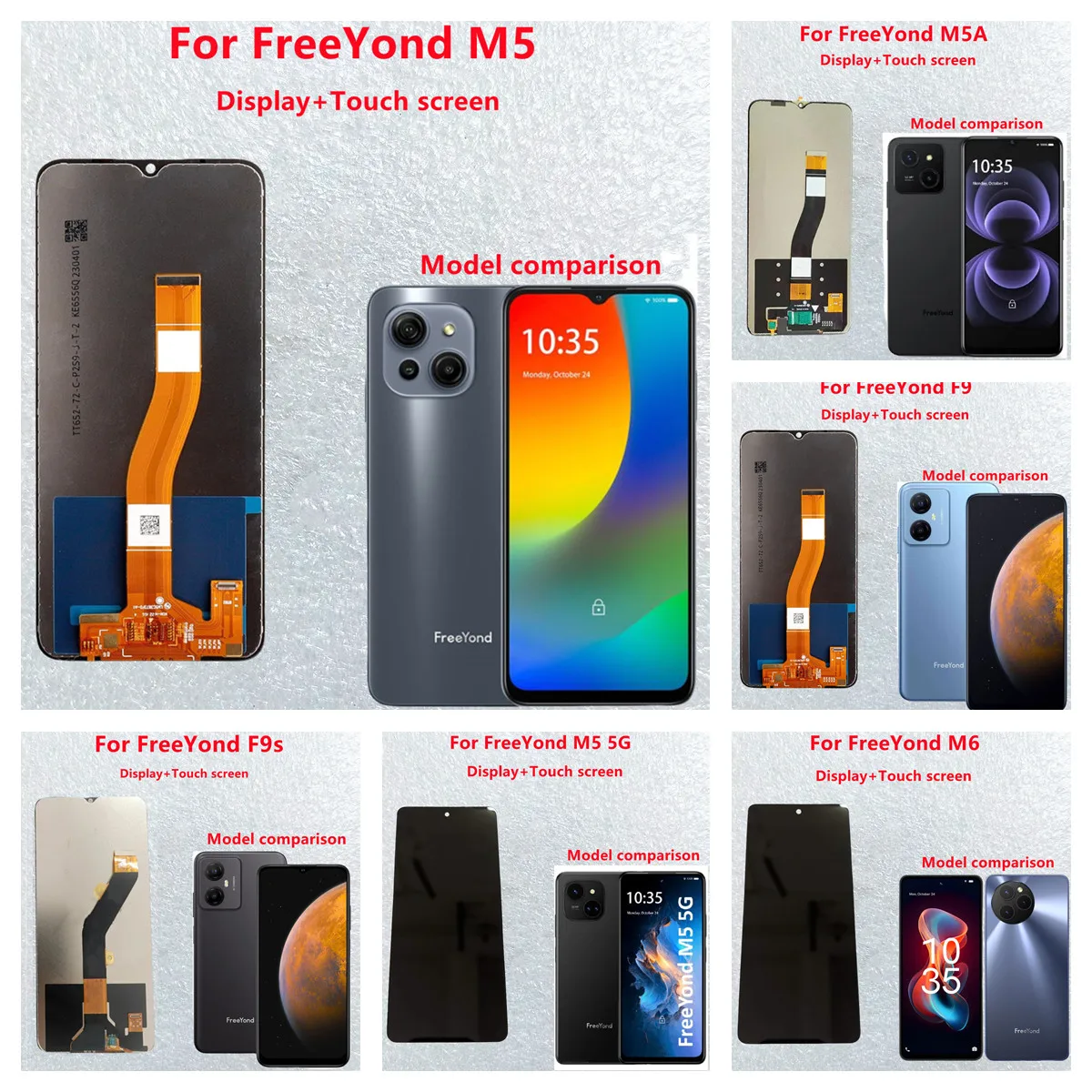 Test et Avis sur le Écran LCD et Digitiseur pour FreeYond F9 F9s M5 M5A – Modèle ffde59