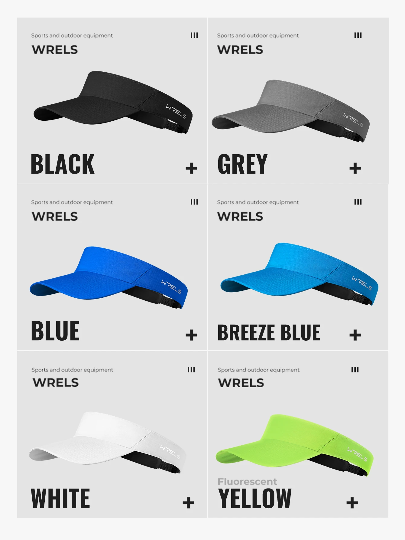 WRELS 1/2/3pcs Summer Sun Protection Empty Top Hat Breathable Sweat Absorbing Sun Visor Caps Outdoor Sport Running Tennis Caps