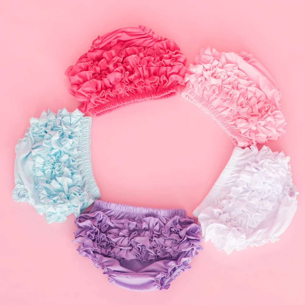 

Baby Girl Cotton Lace Trim Diaper Cover White Size L for Tutu Outfits Ruffle Bloomers Comfortable Moisture Absorbing Panties