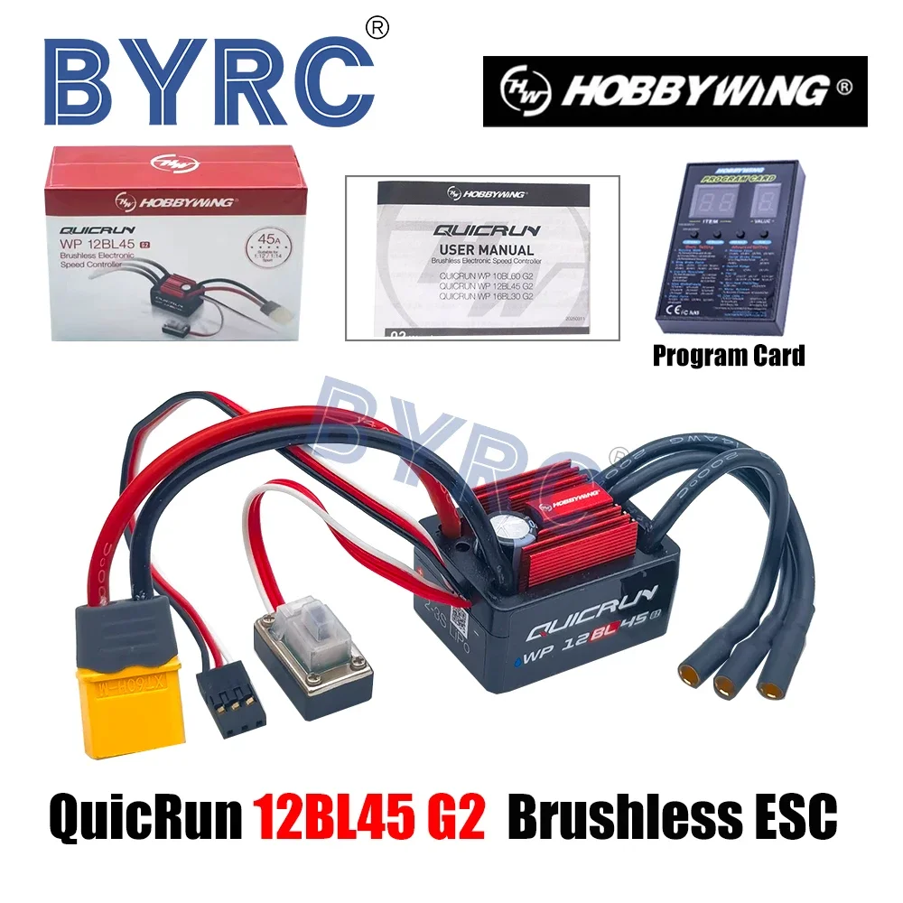 Hobbywing QuicRun WP 12BL45 G2 Combined Motor ESC for 1/12 1/14 2840SL 2850SL RC Car Model Accessories Toys Gifts RC